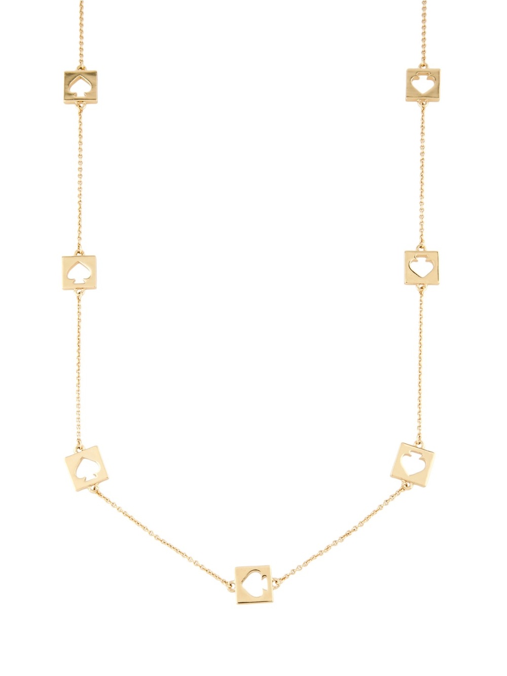kate spade Gold Spade Hole Punch Cutout Station Necklace
